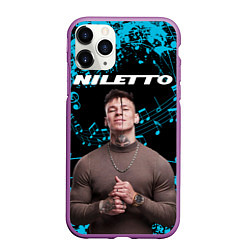 Чехол iPhone 11 Pro матовый NILETTO, цвет: 3D-фиолетовый