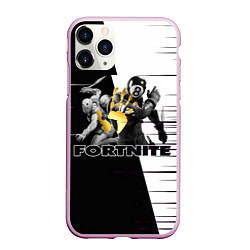 Чехол iPhone 11 Pro матовый Fortnite, цвет: 3D-розовый