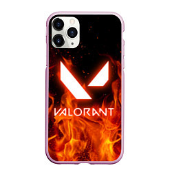 Чехол iPhone 11 Pro матовый VALORANT, цвет: 3D-розовый