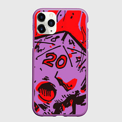 Чехол iPhone 11 Pro матовый Критический бросок, цвет: 3D-фиолетовый