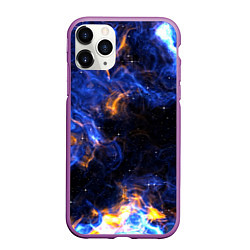 Чехол iPhone 11 Pro матовый Космос, цвет: 3D-фиолетовый