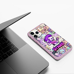 Чехол iPhone 11 Pro матовый BrawlStars Girls Oko, цвет: 3D-розовый — фото 2