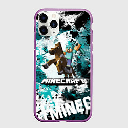 Чехол iPhone 11 Pro матовый Minecraft Майнкрафт