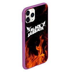 Чехол iPhone 11 Pro матовый Black Sabbath, цвет: 3D-фиолетовый — фото 2