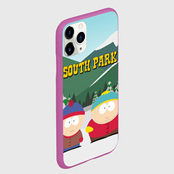 Чехол iPhone 11 Pro матовый ЮЖНЫЙ ПАРК, цвет: 3D-фиолетовый — фото 2