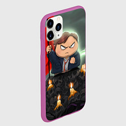 Чехол iPhone 11 Pro матовый Eric Cartman, цвет: 3D-фиолетовый — фото 2