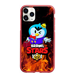 Чехол iPhone 11 Pro матовый BRAWL STARS MRP, цвет: 3D-красный