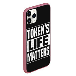 Чехол iPhone 11 Pro матовый TOKENS LIFE MATTERS, цвет: 3D-малиновый — фото 2