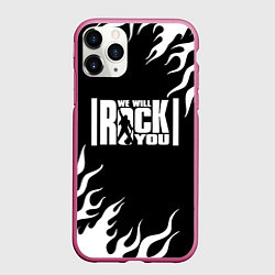 Чехол iPhone 11 Pro матовый QUEEN, цвет: 3D-малиновый