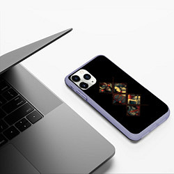 Чехол iPhone 11 Pro матовый БИТВА САМУРАЯ, цвет: 3D-светло-сиреневый — фото 2