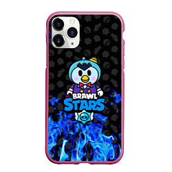 Чехол iPhone 11 Pro матовый BRAWL STARS:MR P, цвет: 3D-малиновый