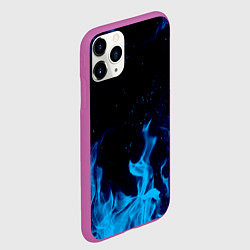 Чехол iPhone 11 Pro матовый СИНИЙ ОГОНЬ, цвет: 3D-фиолетовый — фото 2