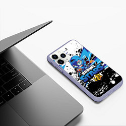 Чехол iPhone 11 Pro матовый BRAWL STARS MAX, цвет: 3D-светло-сиреневый — фото 2