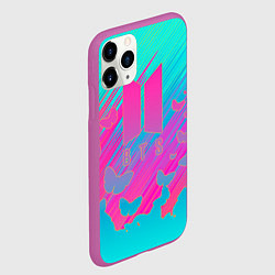 Чехол iPhone 11 Pro матовый BTS, цвет: 3D-фиолетовый — фото 2