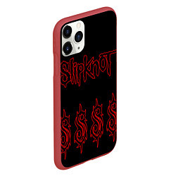 Чехол iPhone 11 Pro матовый Slipknot 5, цвет: 3D-красный — фото 2