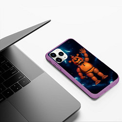 Чехол iPhone 11 Pro матовый Five Nights At Freddys, цвет: 3D-фиолетовый — фото 2