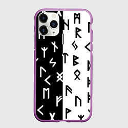 Чехол iPhone 11 Pro матовый РУНЫ, цвет: 3D-фиолетовый