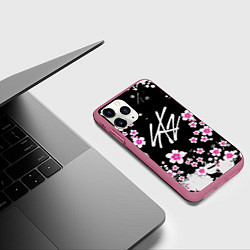 Чехол iPhone 11 Pro матовый Stray Kids, цвет: 3D-малиновый — фото 2