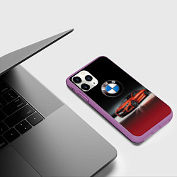 Чехол iPhone 11 Pro матовый BMW, цвет: 3D-фиолетовый — фото 2