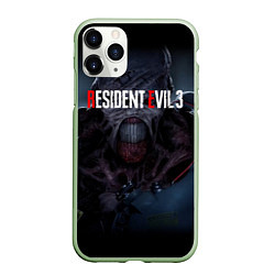 Чехол iPhone 11 Pro матовый Resident evil 3 remake, цвет: 3D-салатовый