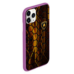 Чехол iPhone 11 Pro матовый Lamborghini, цвет: 3D-фиолетовый — фото 2