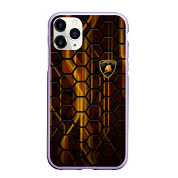 Чехол iPhone 11 Pro матовый Lamborghini, цвет: 3D-светло-сиреневый