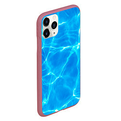 Чехол iPhone 11 Pro матовый Вода, цвет: 3D-малиновый — фото 2