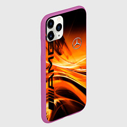 Чехол iPhone 11 Pro матовый MERCEDES, цвет: 3D-фиолетовый — фото 2