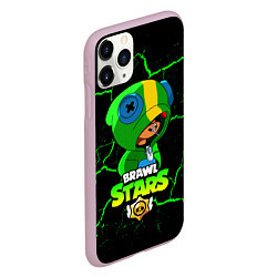 Чехол iPhone 11 Pro матовый BRAWL STARS LEON, цвет: 3D-розовый — фото 2