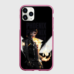 Чехол iPhone 11 Pro матовый Phoneix, цвет: 3D-малиновый