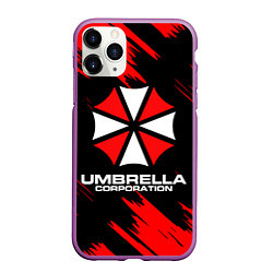 Чехол iPhone 11 Pro матовый Umbrella Corporation, цвет: 3D-фиолетовый