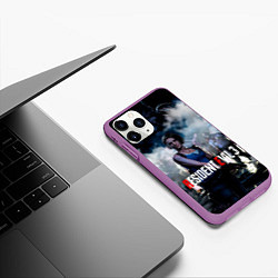 Чехол iPhone 11 Pro матовый RESIDENT EVIL 3, цвет: 3D-фиолетовый — фото 2