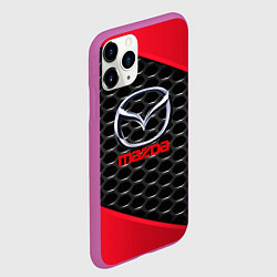 Чехол iPhone 11 Pro матовый MAZDA, цвет: 3D-фиолетовый — фото 2