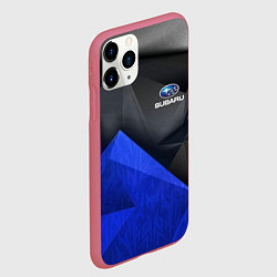 Чехол iPhone 11 Pro матовый SUBARU, цвет: 3D-малиновый — фото 2