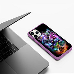 Чехол iPhone 11 Pro матовый KIMETSU NO YAIBA, цвет: 3D-фиолетовый — фото 2