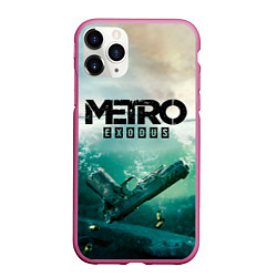 Чехол iPhone 11 Pro матовый METRO EXODUS, цвет: 3D-малиновый