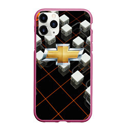 Чехол iPhone 11 Pro матовый CHEVROLET, цвет: 3D-малиновый