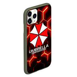 Чехол iPhone 11 Pro матовый UMBRELLA CORP, цвет: 3D-темно-зеленый — фото 2