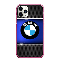 Чехол iPhone 11 Pro матовый BMW, цвет: 3D-малиновый