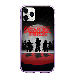 Чехол iPhone 11 Pro матовый STRANGER THINGS, цвет: 3D-сиреневый