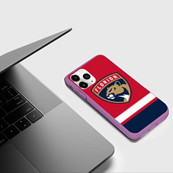 Чехол iPhone 11 Pro матовый Флорида Пантерз, цвет: 3D-фиолетовый — фото 2