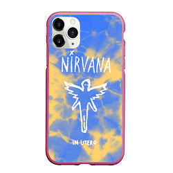 Чехол iPhone 11 Pro матовый NIRVANA, цвет: 3D-малиновый