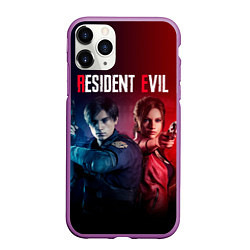 Чехол iPhone 11 Pro матовый Resident Evil 2, цвет: 3D-фиолетовый