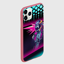 Чехол iPhone 11 Pro матовый НЕОНОВЫЙ ГОНЩИК, цвет: 3D-малиновый — фото 2