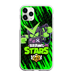 Чехол iPhone 11 Pro матовый Brawl stars virus 8-bit, цвет: 3D-белый