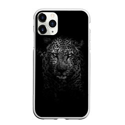 Чехол iPhone 11 Pro матовый Леопард, цвет: 3D-белый