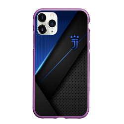 Чехол iPhone 11 Pro матовый Juventus F C, цвет: 3D-фиолетовый