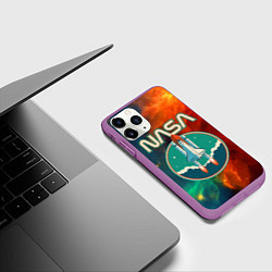 Чехол iPhone 11 Pro матовый NASA, цвет: 3D-фиолетовый — фото 2