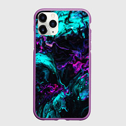 Чехол iPhone 11 Pro матовый ABSTRACT, цвет: 3D-фиолетовый