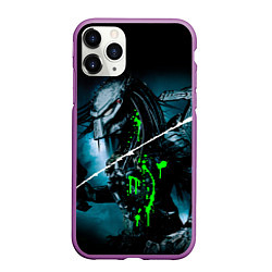 Чехол iPhone 11 Pro матовый PREDATOR, цвет: 3D-фиолетовый